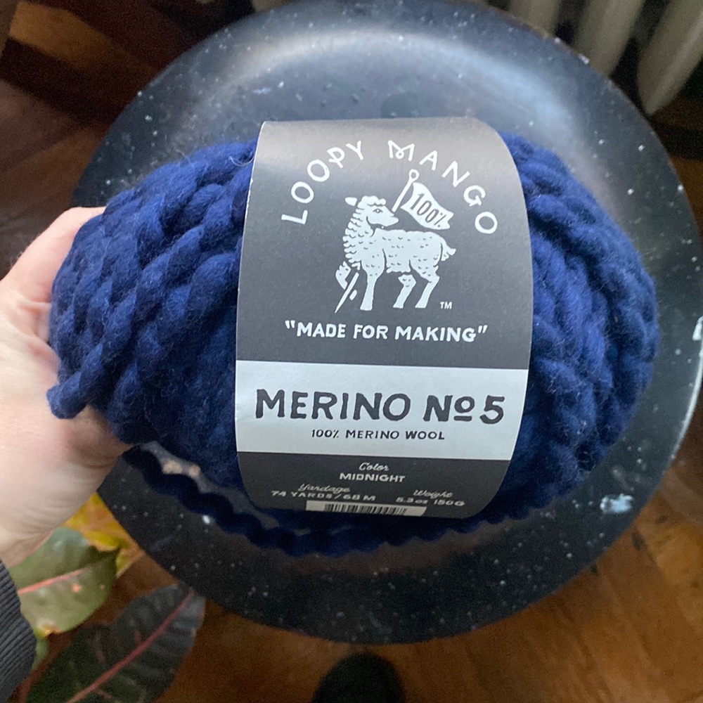 Loopy Mango Merino no. 5 bulky yarn 1 skein